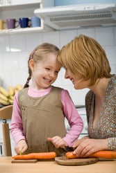 Mother and Daughter Cooking-1