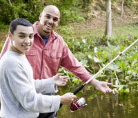 Father and Son fishing