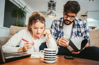 Couple Working on Taxes