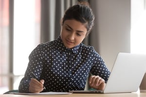 Woman Focusing on Goals